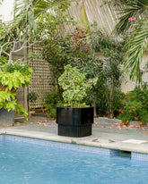 Groove - Black (M) - Fiberglass Planter