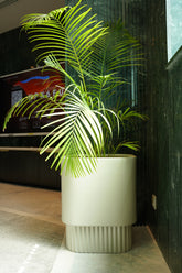 Groove - Ivory - Fiberglass Planter