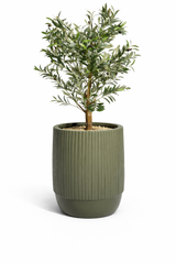 Opal Fluted - Army Green - Fiberglass Planter