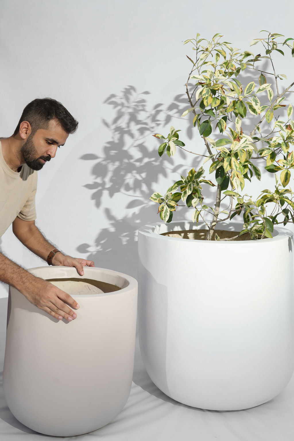 Core - White - Fiberglass Planter