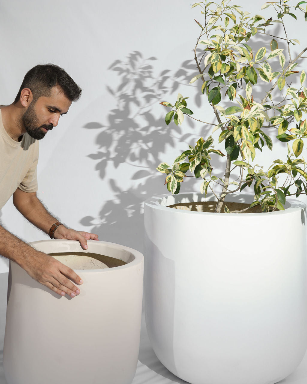 Core - White - Fiberglass Planter