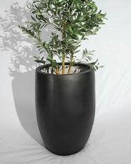 Snowcap - Black - Fiberglass Planter