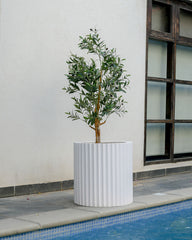 Ripple - White - Fiberglass Planter