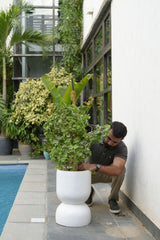 Stack - White(M) - Fiberglass Planter