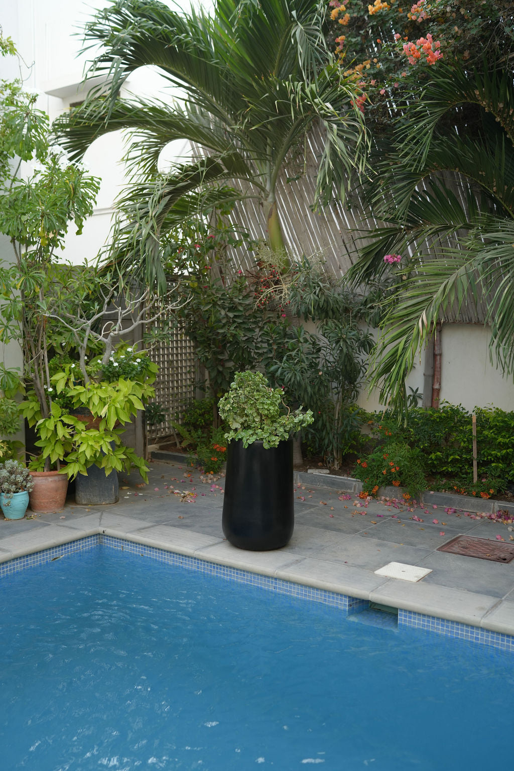 Rise - Teal gray - Fiberglass Planter