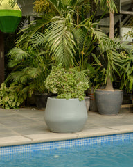 Belly - Teal Gray - Fiberglass planter
