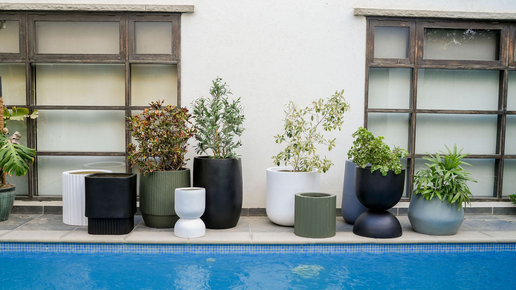 Stack - Black - Fiberglass Planter