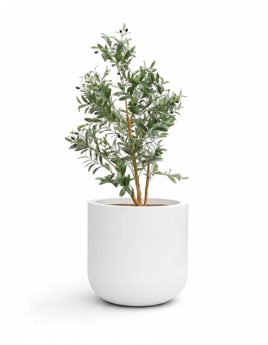 Core - White - Fiberglass Planter