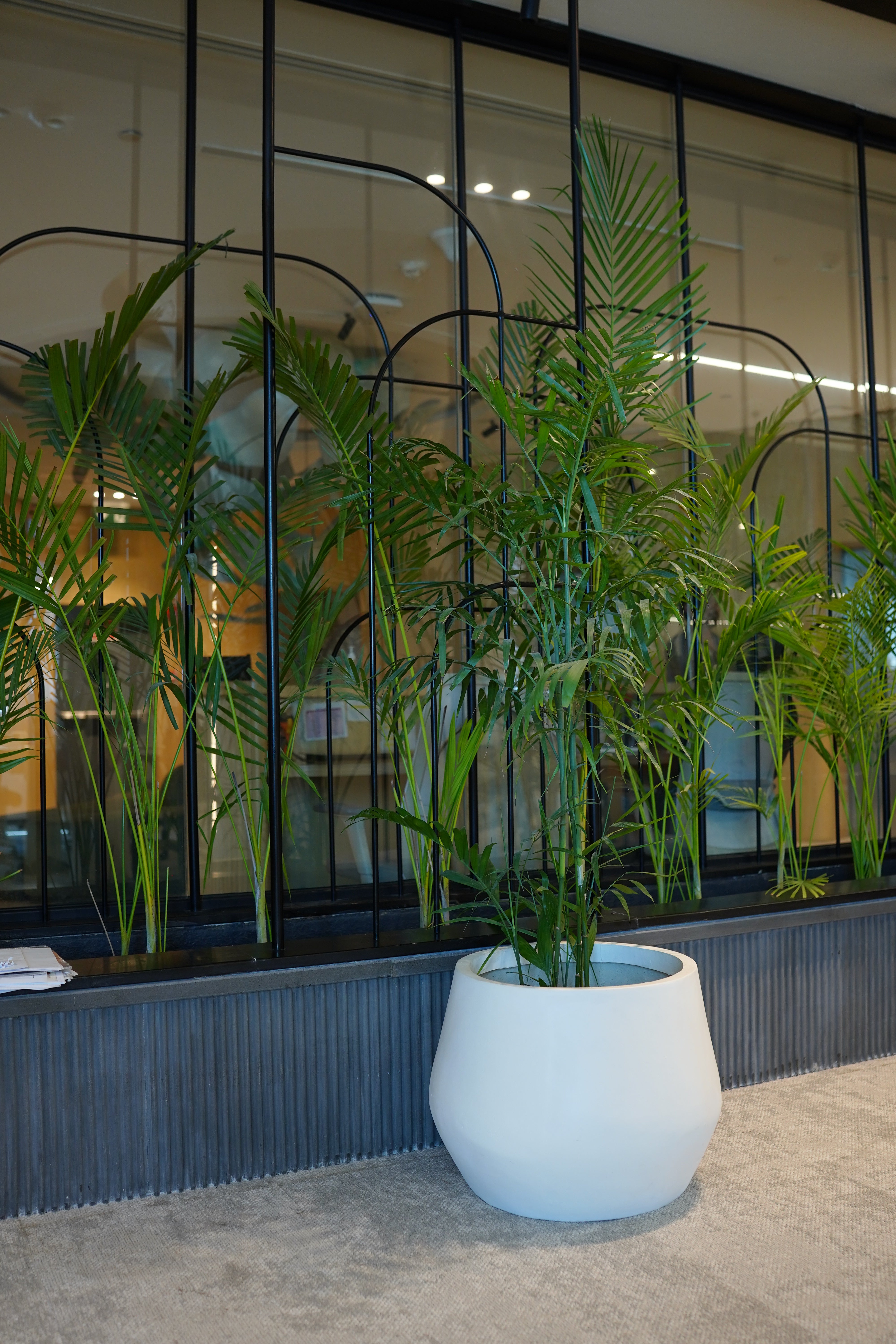 Belly - Teal Gray - Fiberglass planter