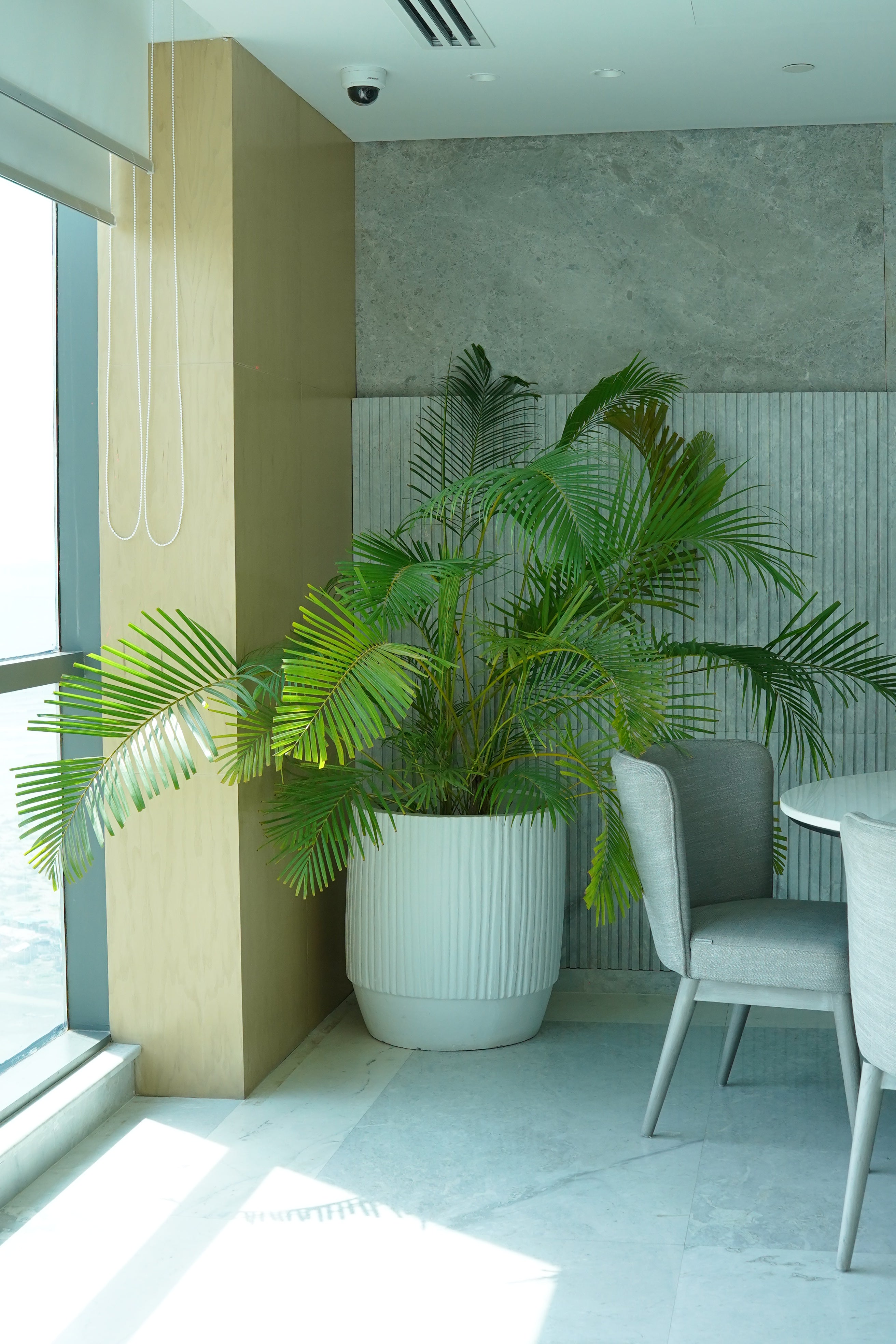 Opal Fluted - Army Green - Fiberglass Planter